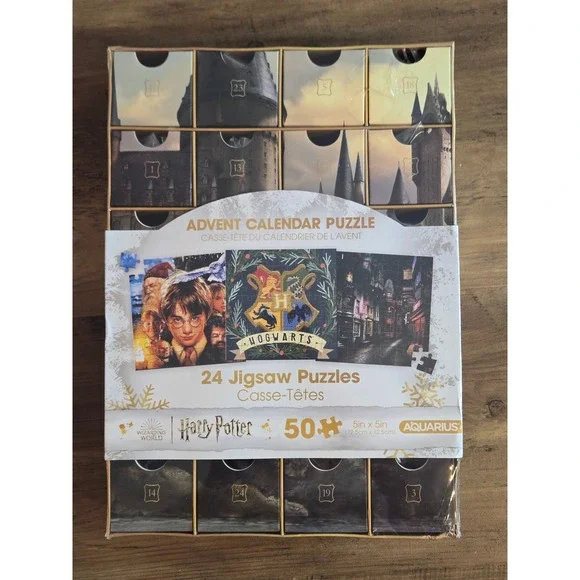 Harry Potter Advent Calendar 24 Jigsaw Puzzles 50pc Each Wizarding World NEW