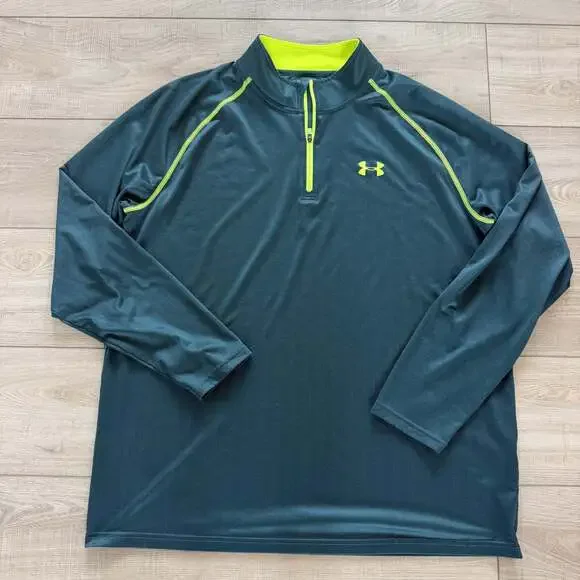 Under Armour Quarter Zip Pullover Mens XL Teal