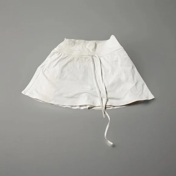 Lanston Sport White‎ Ribbed Athletic Skirt Women's M Tennis Activewear golf