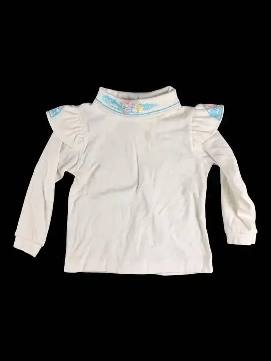 Vintage 90s OshKosh B'Gosh Snow Bunny Winter Graphic Turtleneck Shirt