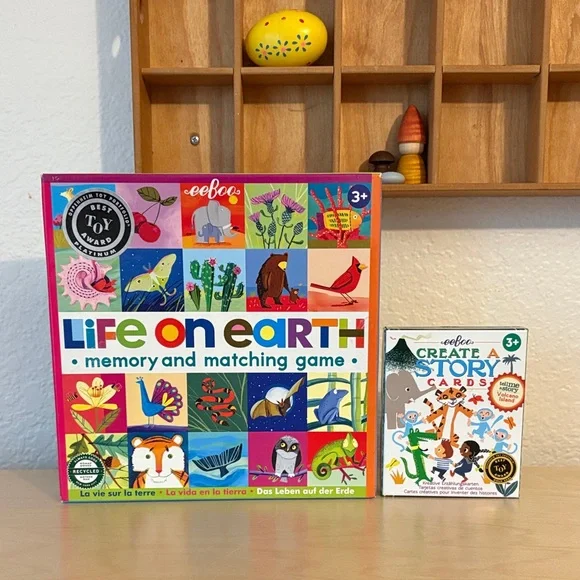 Eeboo Life on Earth Memory and Matching Game + Create A Story Cards