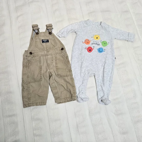 Vintage OshKosh B'Gosh Vestbak Overalls Dungarees Baby Toddler Boy 3 Months‎ Gap