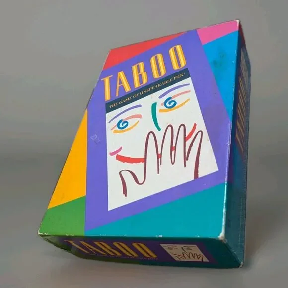 Vintage 1989 Taboo Board Game Milton Bradley Hersch Edition Complete 4015 Teal