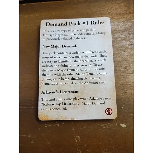 Hostage Negotiator Expansion Demand Pack #1 Complete