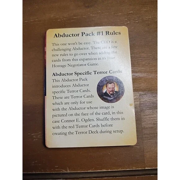 Hostage Negotiator Expansion Abductor Pack #1 Complete