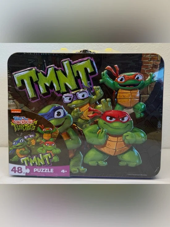 Teenage Mutant Ninja Turtles TMNT 48-Piece Puzzle Tin Lunch Box NEW Sealed