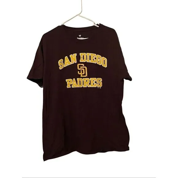 Fanatics Mens Brown San Diego Padres MLB Graphic Short Sleeve T-Shirt XL