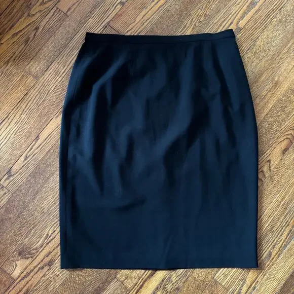 Linda Allard Ellen Tracy Black‎ Wool Pencil Skirt NWT Size 18