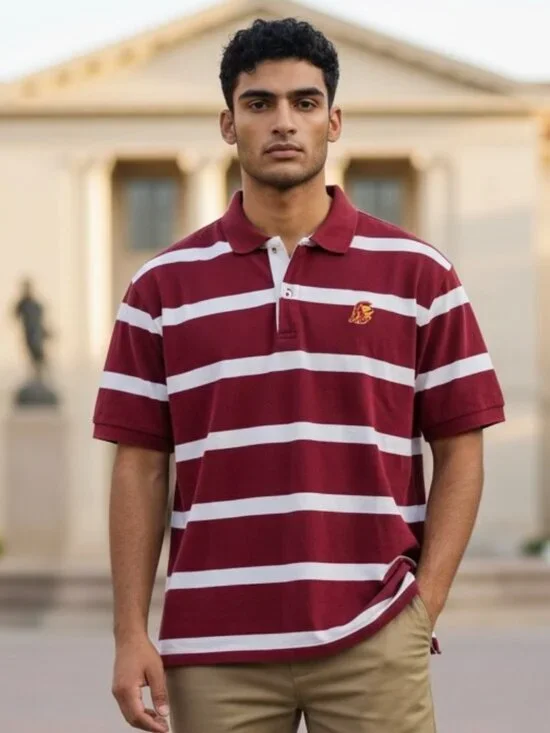 Joe College Authentic USC Trojan Polo Logo Shirt‎ Men’s Size XL