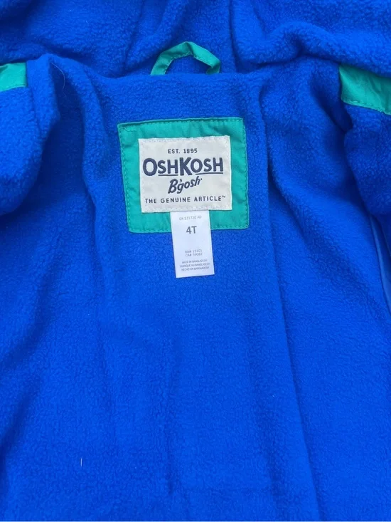 NWT OshKosh B’gosh 4T Hooded Fleece-Lined Winter Jacket