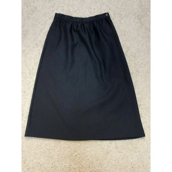 VINTAGE‎ Haberdashery Womens Corporate A line Skirt Black Size 10 Two Pockets