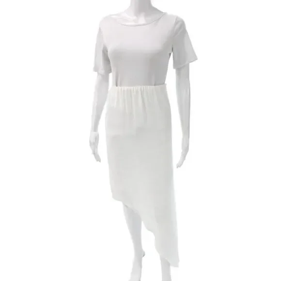 BB Dakota Womens T-Shirt Dress White Cotton Polyester Knee Length Size XS