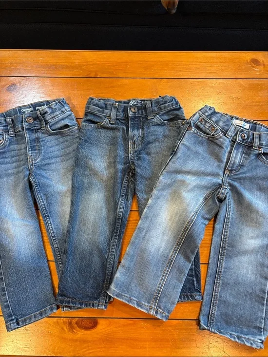 Lot of 3 OshKosh B’Gosh & Jumping Bean Denim Jeans Classic Fit Boys 2T