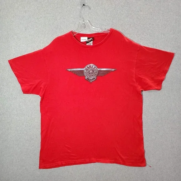 Harley Davidson Men Shirt XL‎ Red Los Angeles Anaheim Fullerton Ca 2014 Tee