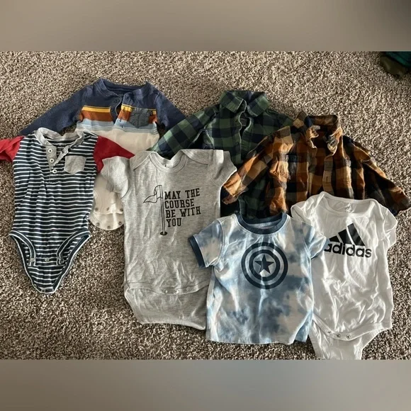 Baby assorted Shirts- 6-9 mo
