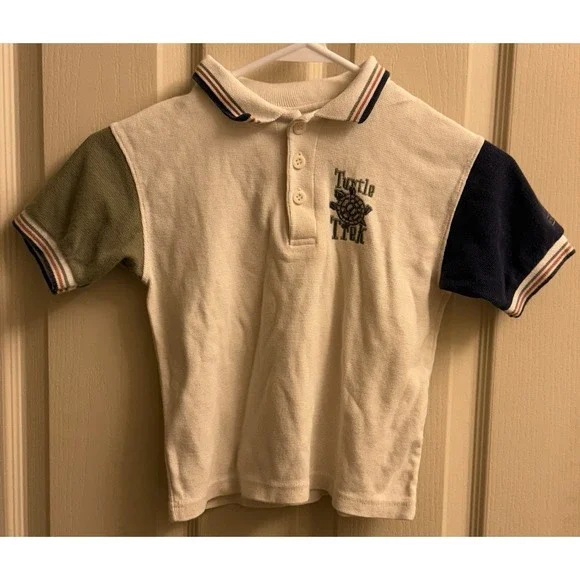 Vintage 90's OshKosh B'gosh Turtle Trek‎ Polo Shirt Boys Size 4 RARE