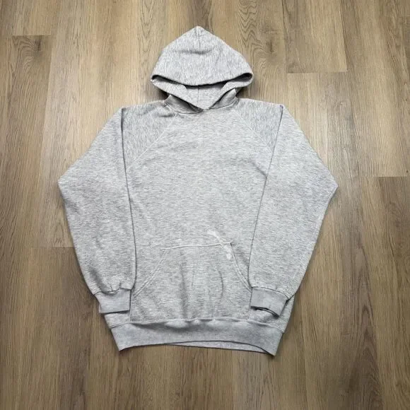 Vintage Sportswear Hoodie Mens XL Gray Fleece Lined Pullover Kangaroo Pocket