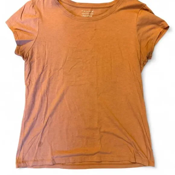 Unbranded Men's Orange and Tan T-shirt