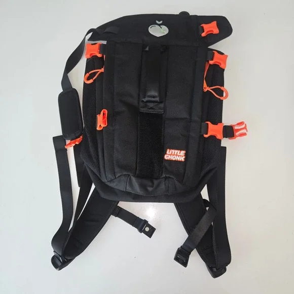 Little Chonk Maxine One Medium Pet Carrier Backpack Black Orange SG59792