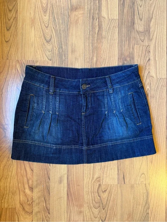 Vtg Y2K Baby Angel denim mini skirt by Elio‎ Fiorucci - M