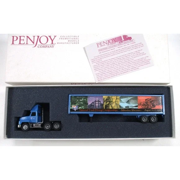 Penjoy Vintage Die Cast Semi Truck / Trailer 2002 ATA Truck Driving Championship