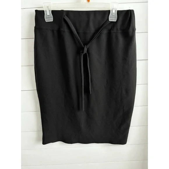 CLASSIC CONCEPTS Black Pencil Skirt with Tie Waist‎ XL