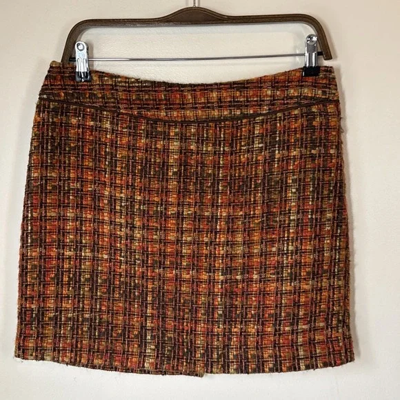 Vintage Outback Red Mini‎ Skirt Tweed Twee Plaid Size 6 Lined Goth Dark Romantic