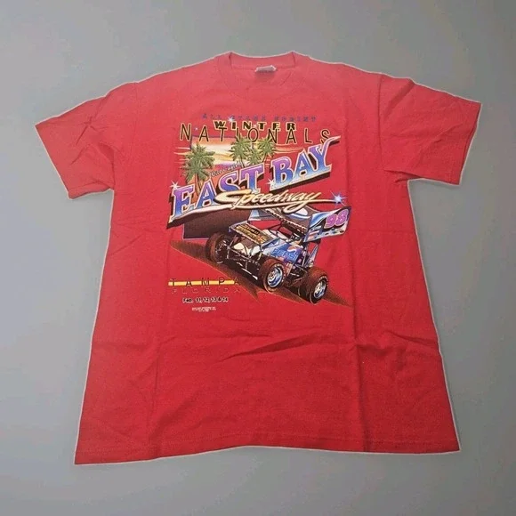 East Bay 1998 Winter Nationals Speedway‎ Racing T-shirt Hanes Beefy Size Large
