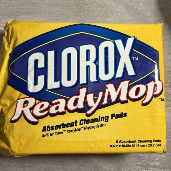 Clorox ReadyMop 8 Refill Pads Absorbent Mopping Pads 8.5x10.5
