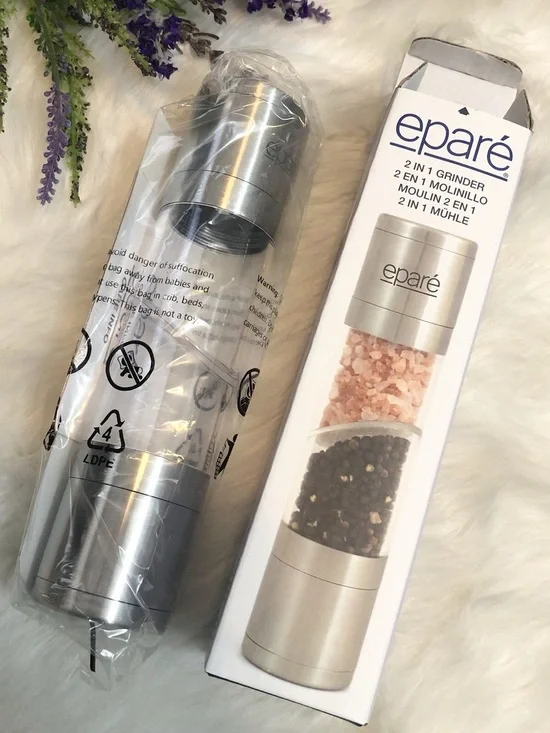 EPARE 2 IN 1 Salt & Pepper Grinder Shaker NEW Adjustable Kitchen Gadget Gift