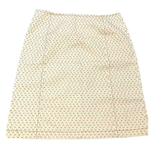 Weekend MaxMara Off-white and pink textured skirt size 10