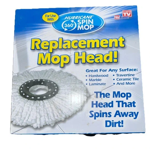 2013 Hurricane Spin Mop‎ Replacement Mop Heads for As Seen On TV by BulbHead New