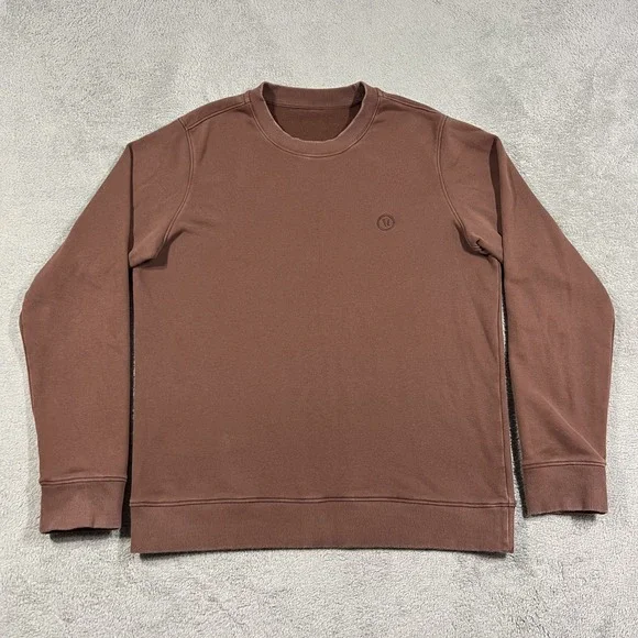 Vuori Cypress Crew Sweatshirt Mens Large Brown Sweater V255 French Terry