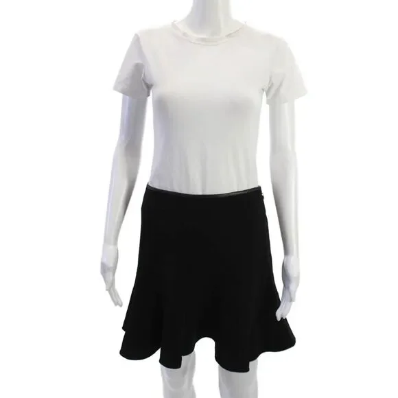 Polo Ralph Lauren Women Black A-Line Flare Mini Skirt Size 2