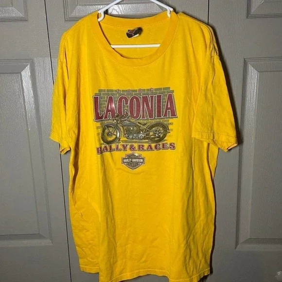 harley‎ davidson shirt size XL yellow motorcycle grunge biker harley