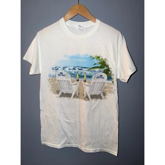 Gildan Corona Extra Key West Lobsterfest‎ 2012 Graphic T-Shirt White Mens Small