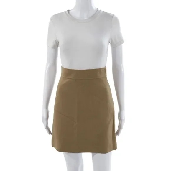 Theory Women Mini Brown Viscose Skirt Size 00