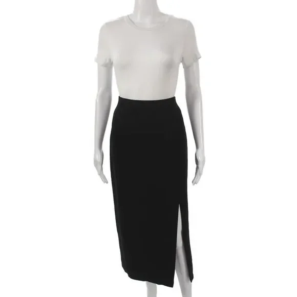 Dana Buchman Women Black Straight Pencil Skirt Midi Size 12P