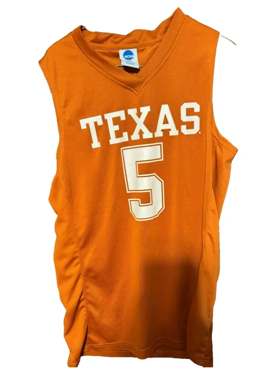 Texas Longhorns #5 Basketball Jersey Men's Size Med Orange