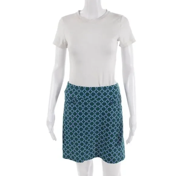 Jude Connally Womens Textured Graphic Printed Short Skirt Green Size XS