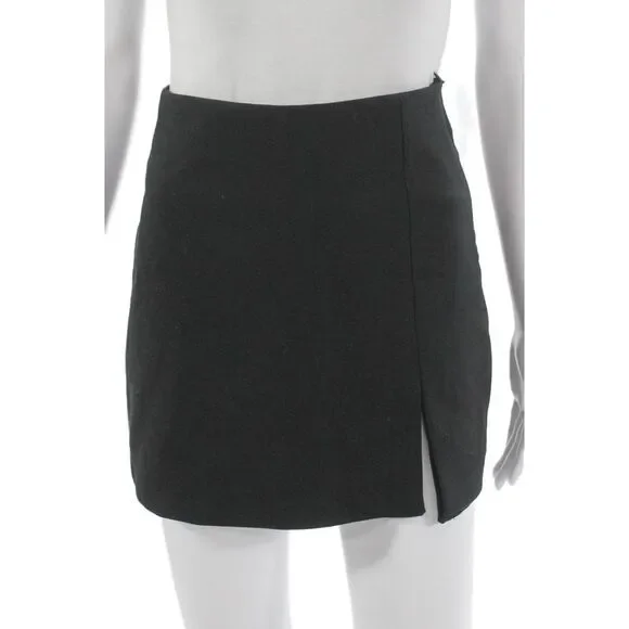 Zara Womens Mini Skirt Black Zip Size XS
