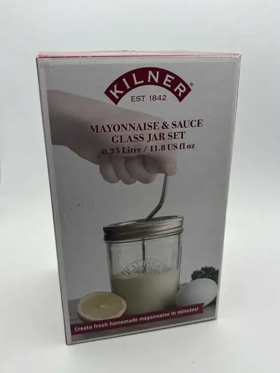 Kilner Mayonnaise & Sauce Glass Jar Set (0.35 Litre / 11.8 US fl oz)