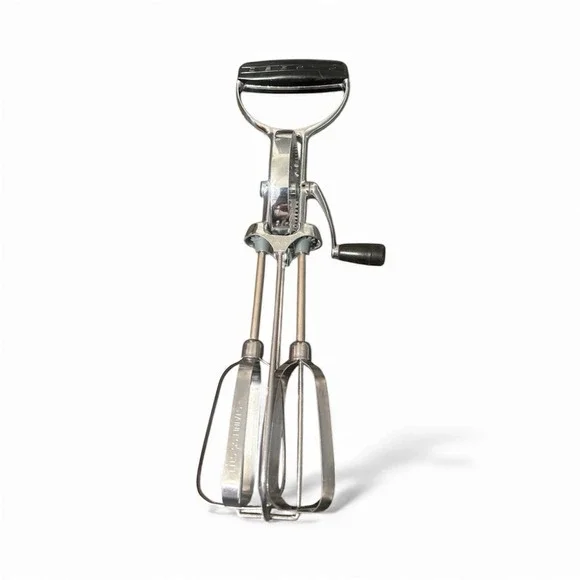 Vintage Ecko Best Hand Held Mixer Egg Beater‎ Black Handle Stainless Steel
