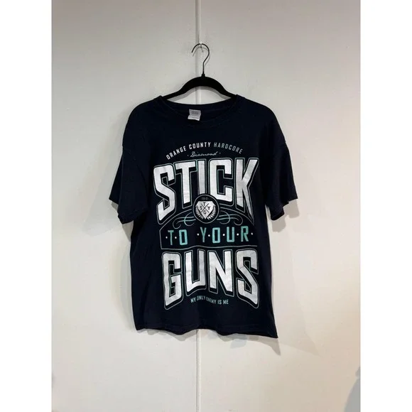 Stick To Your Guns Shirt Mens Large Black Gildan‎ Band Tee T-Shirt Orange County