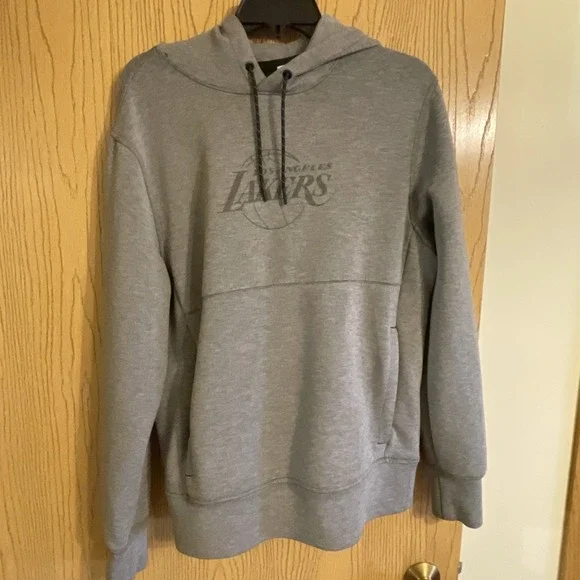 Men's Los Angeles Lakers Hoodie Performance‎ Tailgate Gray Size Small