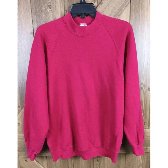 Vintage‎ Jerzees Crewneck Sweatshirt Large Red Made In USA 90s