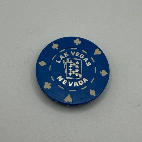 Las‎ Vegas Poker Chip Refrigerator Magnet Blue Nevada Gambling Souvenir Fridge