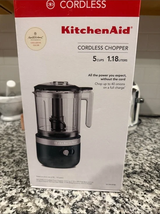 KitchenAid Cordless Chopper in Dark Green and Silver
