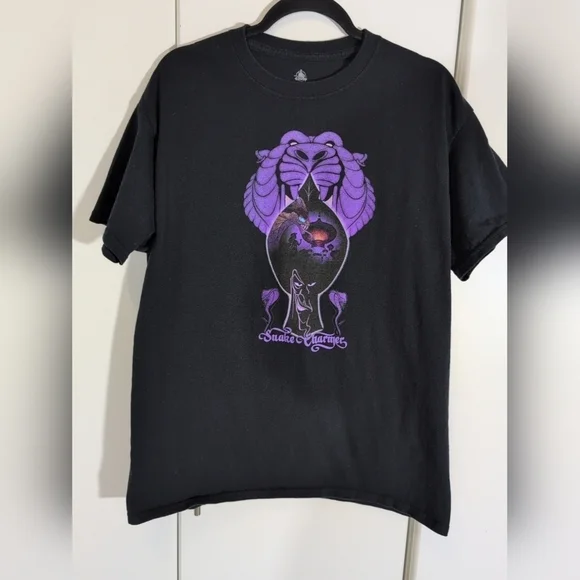 Disney Shirt Adult large Black Purple Aladdin Jafar Snake Charmer Jasmine