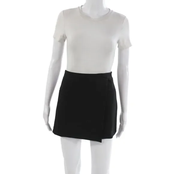 Zara Womens Mini Skort Black Size XL